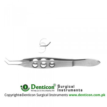 Livernois IOL Holding Forcep Curved - Highly Polished Round Jaws for Holding Soft IOLs Stainless Steel, 10 cm - 4"